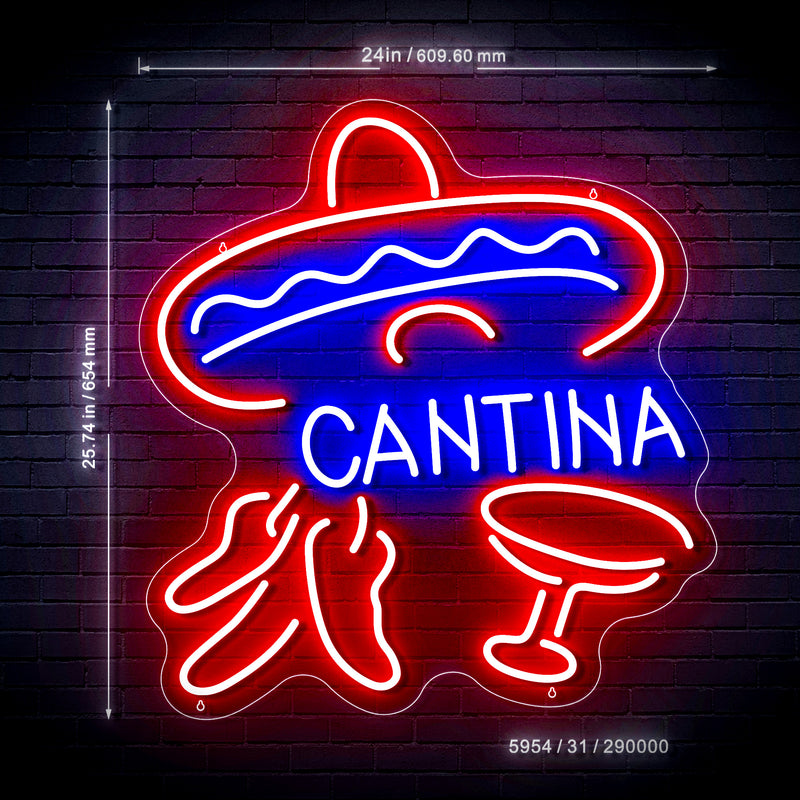 Mexican Bar Cantina Ultra-Bright LED Sign with Remote (Neon-Style, LED Technology) - LED Gift Works