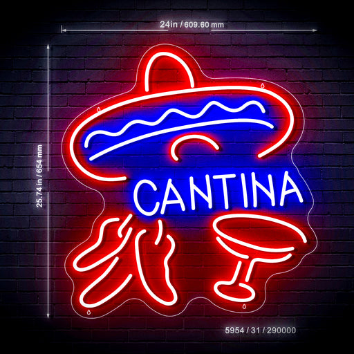 Mexican Bar Cantina Ultra-Bright LED Sign with Remote (Neon-Style, LED Technology) - LED Gift Works