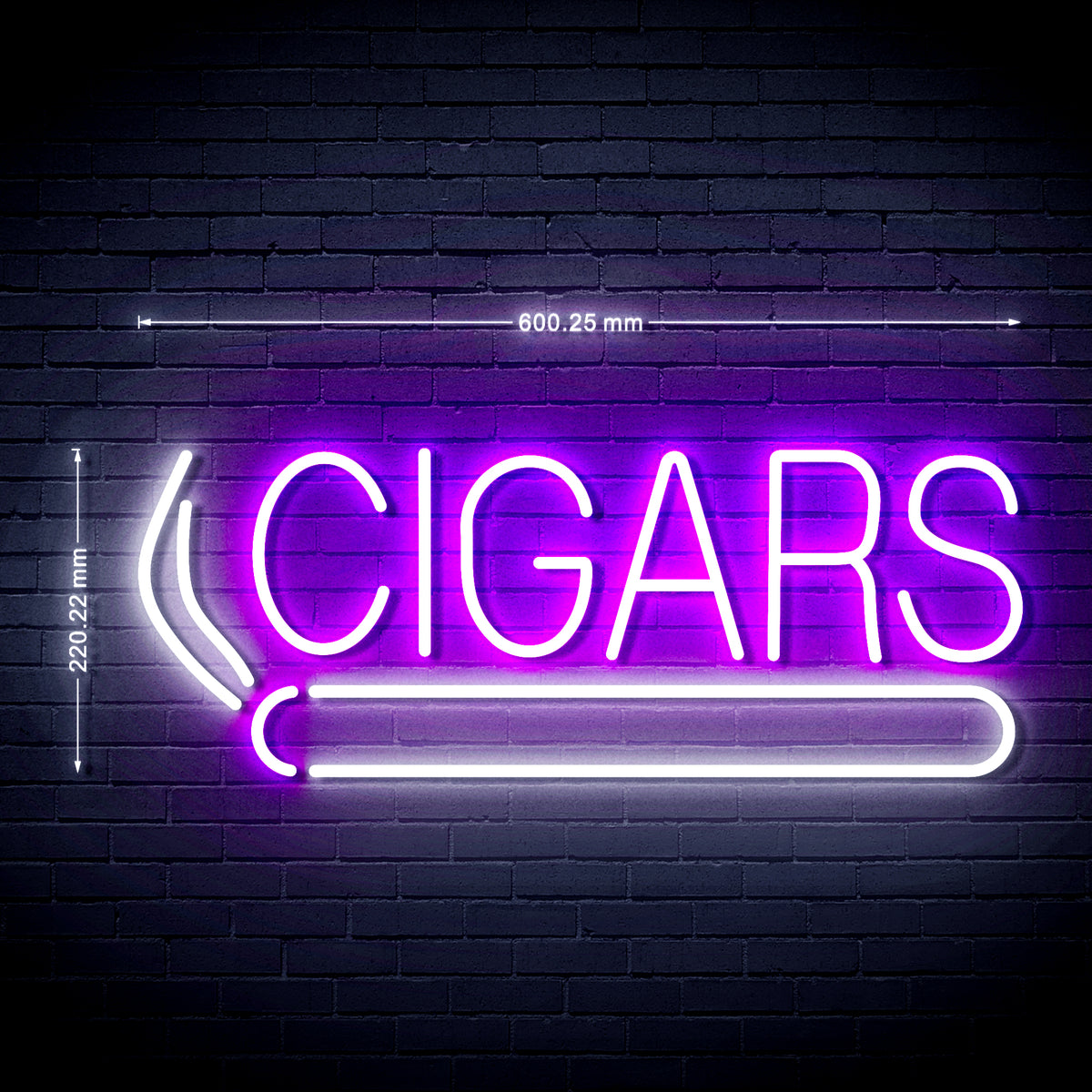 Cigars Ultra-Bright LED Sign with Remote (Neon-Style, LED Technology ...