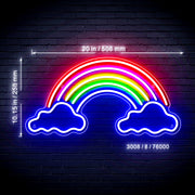 Clouds with Rainbow Kid Room Ultra-Bright LED Sign with Remote (Neon-Style, LED Technology) - LED Gift Works