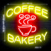 Coffee Bakery Shop Ultra-Bright LED Sign with Remote (Neon-Style, LED Technology) - Way Up Gifts