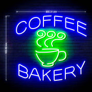 Coffee Bakery Shop Ultra-Bright LED Sign with Remote (Neon-Style, LED Technology) - LED Gift Works