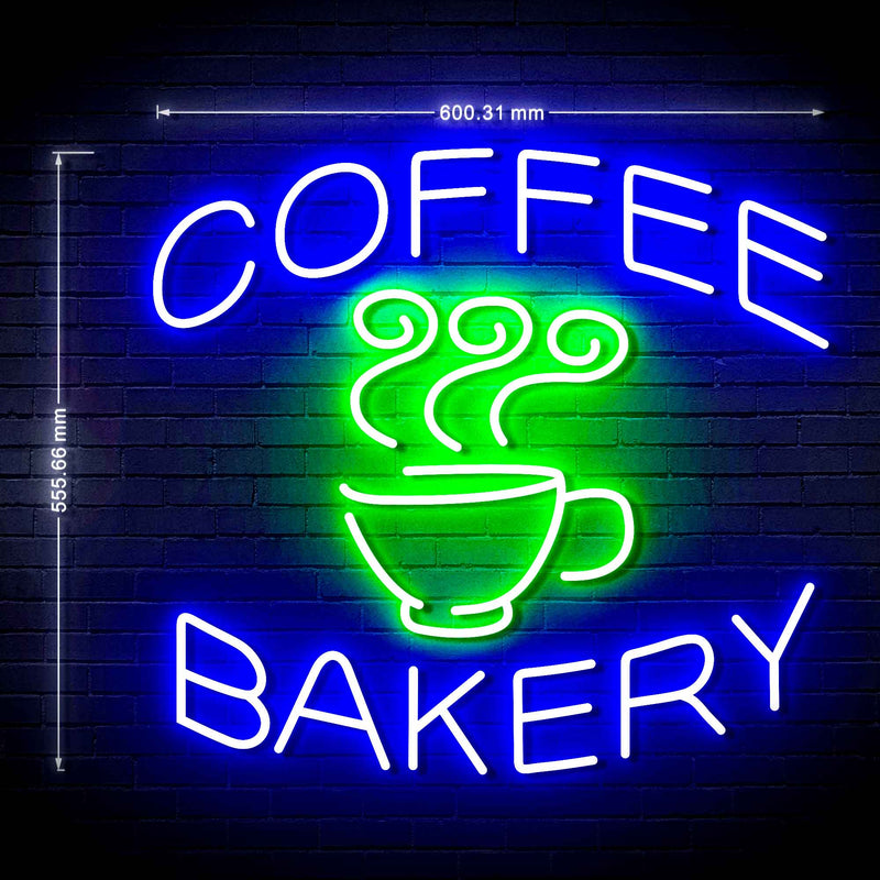 Coffee Bakery Shop Ultra-Bright LED Sign with Remote (Neon-Style, LED Technology) - LED Gift Works