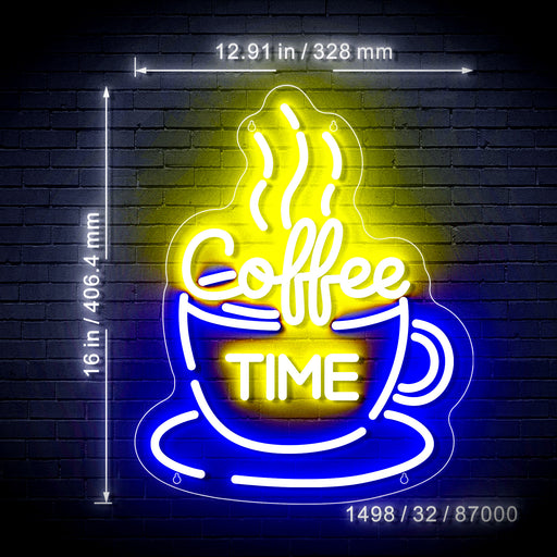 Coffee Time Flex Silicone LED Sign (Neon-Style, LED Technology) - LED Gift Works