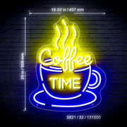 Coffee Time Ultra-Bright LED Sign with Remote (Neon-Style, LED Technology) - LED Gift Works