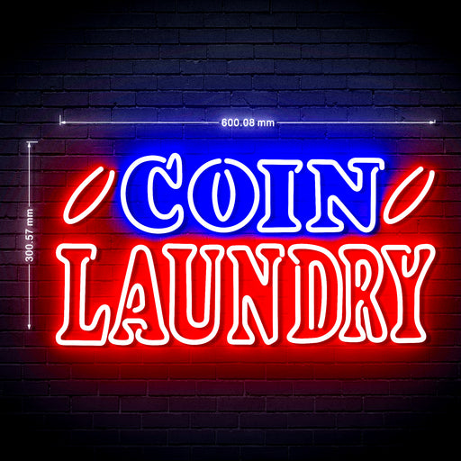 Laundromat Coin Laundry Ultra-Bright LED Sign with Remote (Neon-Style, LED Technology) - Way Up Gifts
