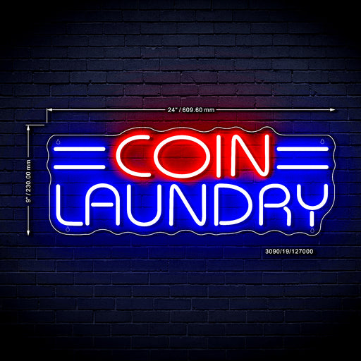 Coin Laundry Ultra-Bright LED Sign with Remote (Neon-Style, LED Technology) - Way Up Gifts