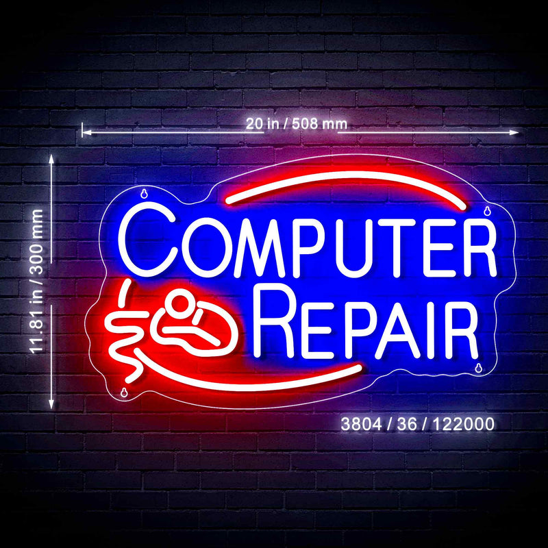 Computer Repair Ultra-Bright LED Sign with Remote (Neon-Style, LED Technology) - LED Gift Works