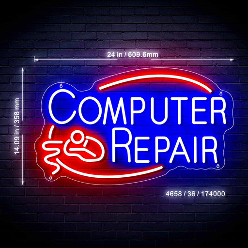 Computer Repair Ultra-Bright LED Sign with Remote (Neon-Style, LED Technology) - LED Gift Works