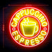 Coffee Cappuccino Espresso Ultra-Bright LED Sign with Remote (Neon-Style, LED Technology) - Way Up Gifts