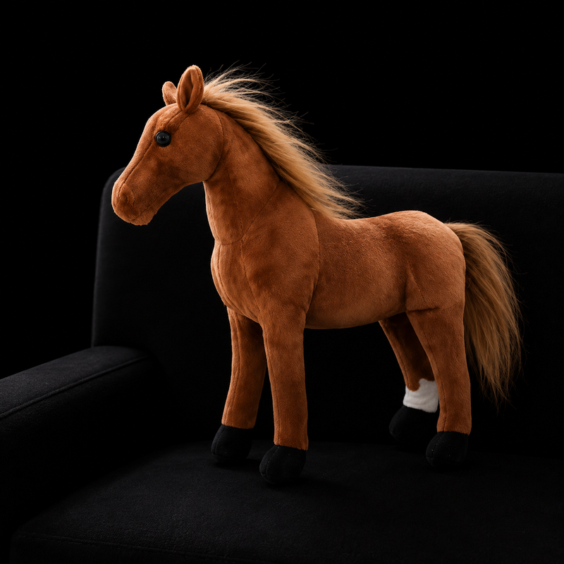 Big Lifelike Horse Stuffed Animal Realistic Plush Toy - LED Gift Works