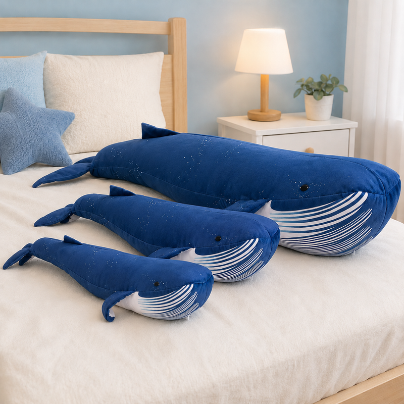 Giant Stuffed Animal Blue Whale Plush Toy - LED Gift Works