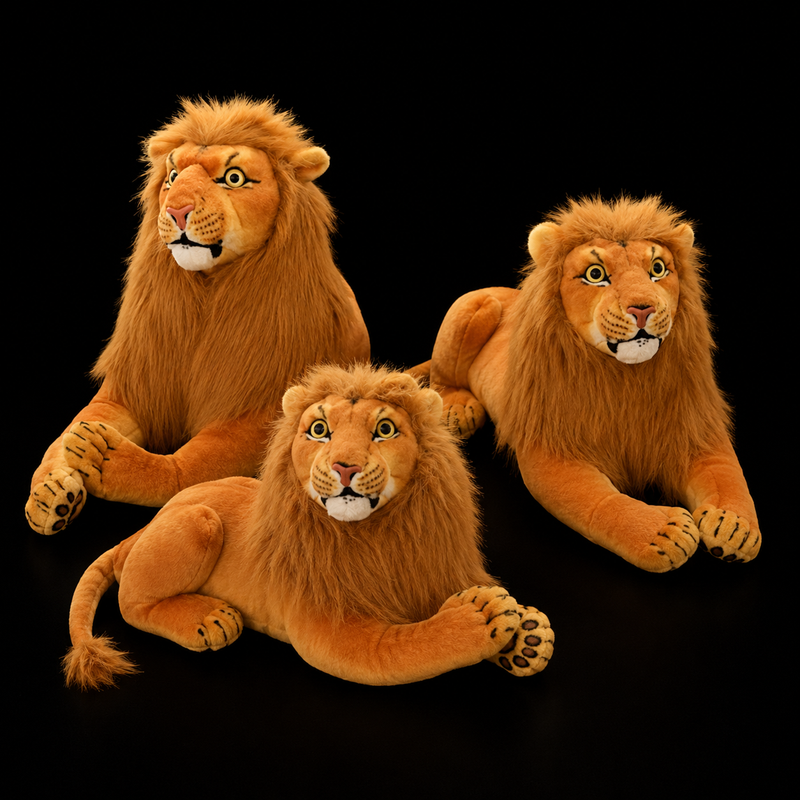 Lion Stuffed Animal Lifelike Plush - LED Gift Works
