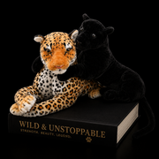 Giant Stuffed Animal Realistic Panther Leopard Plush - LED Gift Works