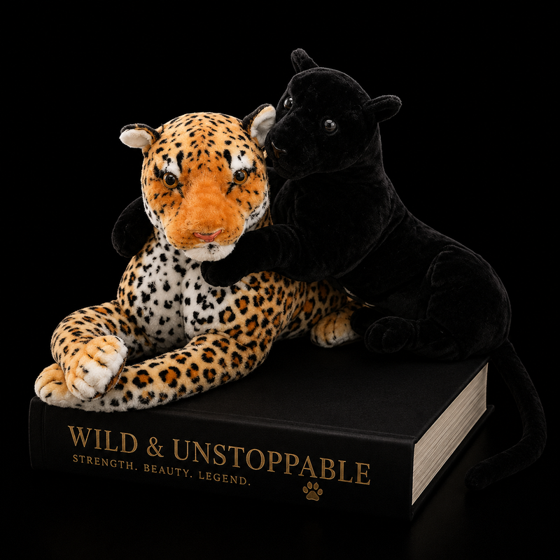 Giant Stuffed Animal Realistic Panther Leopard Plush - LED Gift Works