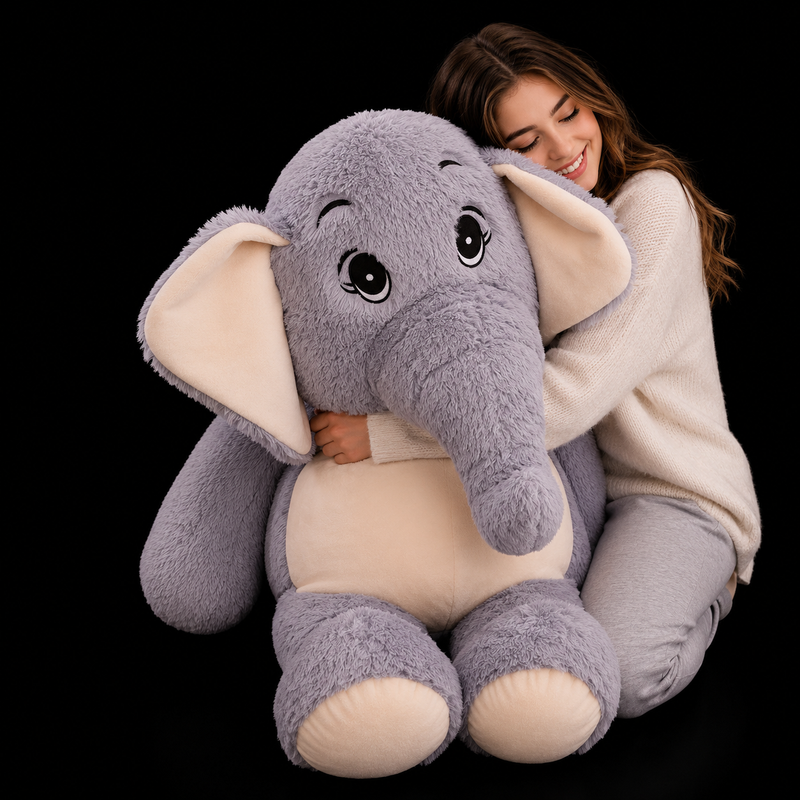 Big Stuffed Elephant Plush Toy - LED Gift Works