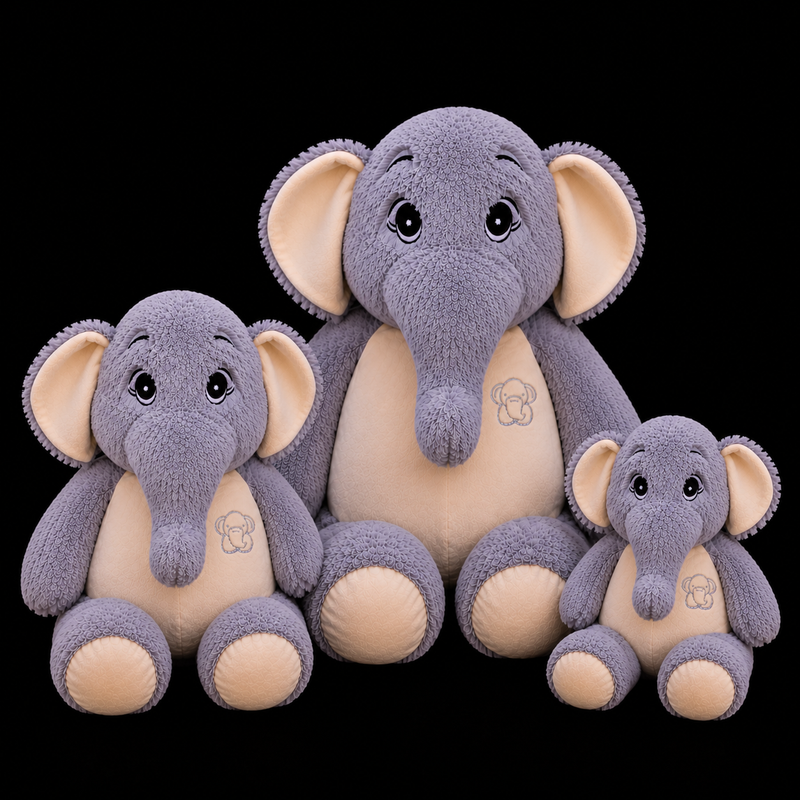 Big Stuffed Elephant Plush Toy - LED Gift Works