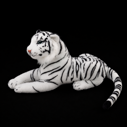 Big Stuffed Animal White Tiger Plush Toy - LED Gift Works