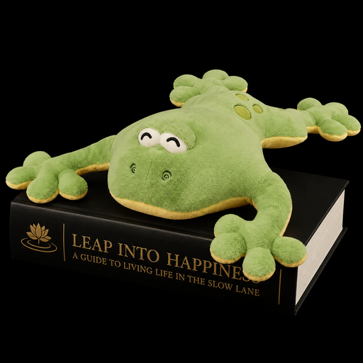 Big Stuffed Green Frog Plush Toy - LED Gift Works