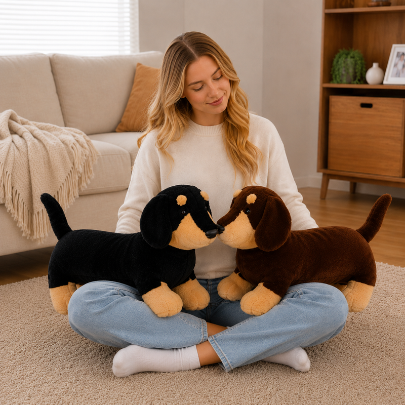 Big Stuffed Animal Long Sausage Dog Dachshund Plush Toy - LED Gift Works