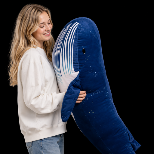 Giant Stuffed Animal Blue Whale Plush Toy - LED Gift Works