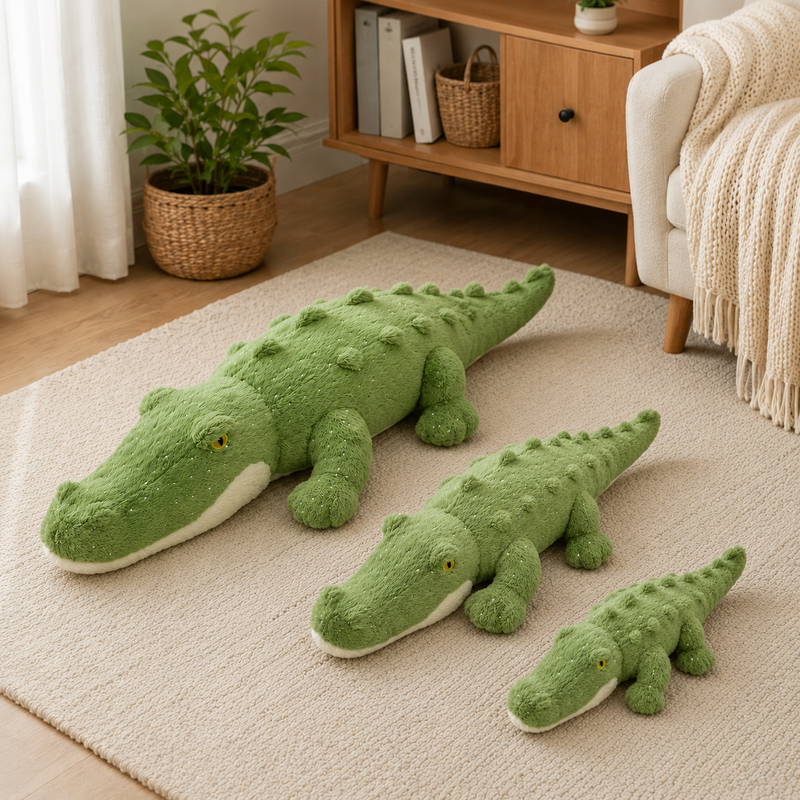 Large Soft Alligator Stuffed Animal Crocodile Plush Toy - LED Gift Works