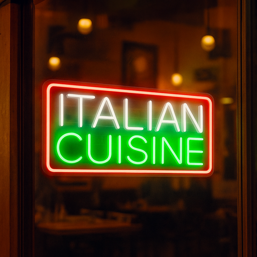 Italian Cuisine 3-Color Ultra-Bright LED Sign with Remote (Neon-Style, LED Technology) - LED Gift Works