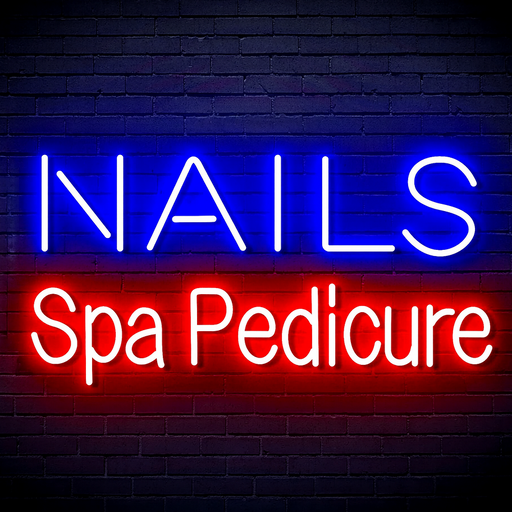 Nails Spa Pedicure Ultra-Bright LED Sign with Remote (Neon-Style, LED Technology) - LED Gift Works