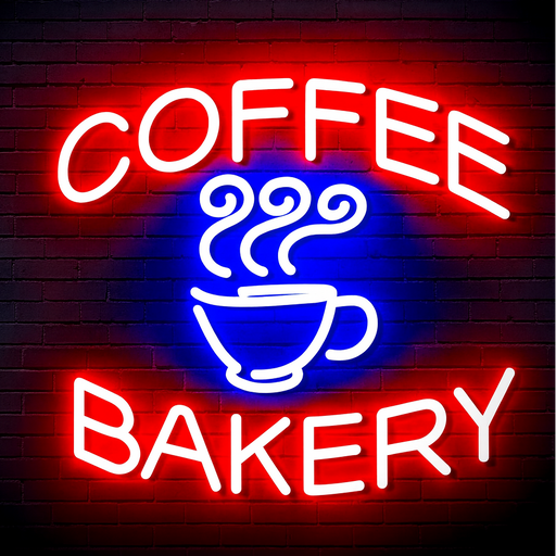 16" Coffee Bakery Shop Flex Silicone LED Sign (Neon-Style, LED Technology) - LED Gift Works
