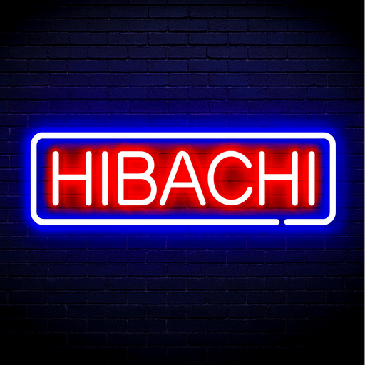 16" Japanese Food Hibachi Flex Silicone LED Sign (Neon-Style, LED Technology) - LED Gift Works