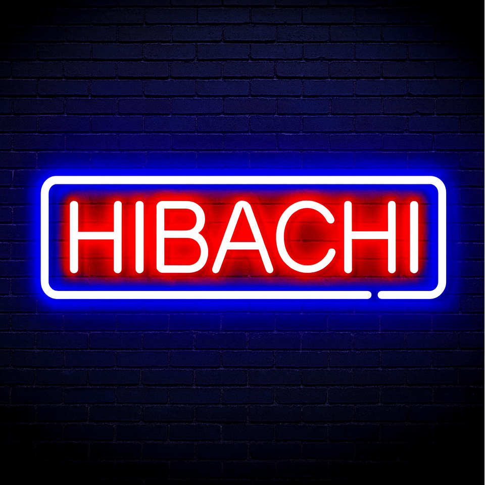 16" Japanese Food Hibachi Flex Silicone LED Sign (Neon-Style, LED Technology) - LED Gift Works