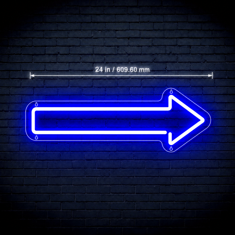 Right Arrow Ultra-Bright Neon-Style LED Sign with Remote