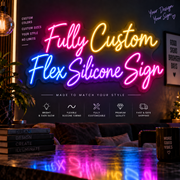 Request a Quote for a Fully Custom Flex Silicone Neon-Style LED Sign - LED Gift Works