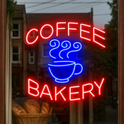 Coffee Bakery Shop Ultra-Bright LED Sign with Remote (Neon-Style, LED Technology) - LED Gift Works