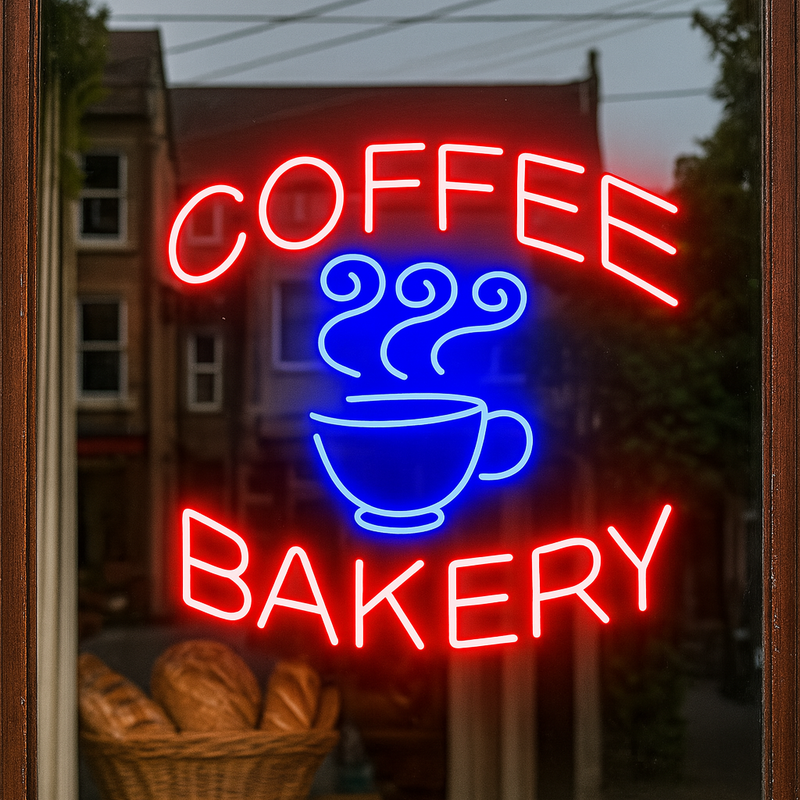 Coffee Bakery Shop Ultra-Bright LED Sign with Remote (Neon-Style, LED Technology) - LED Gift Works