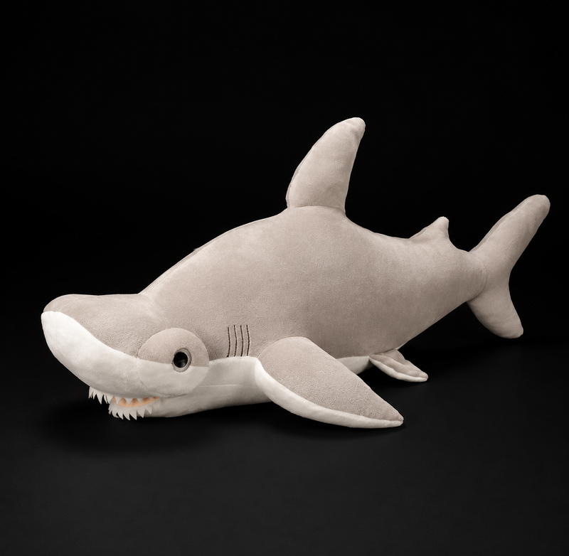 Large Stuffed Animal Hammerhead Shark Whale Plush Toy - LED Gift Works