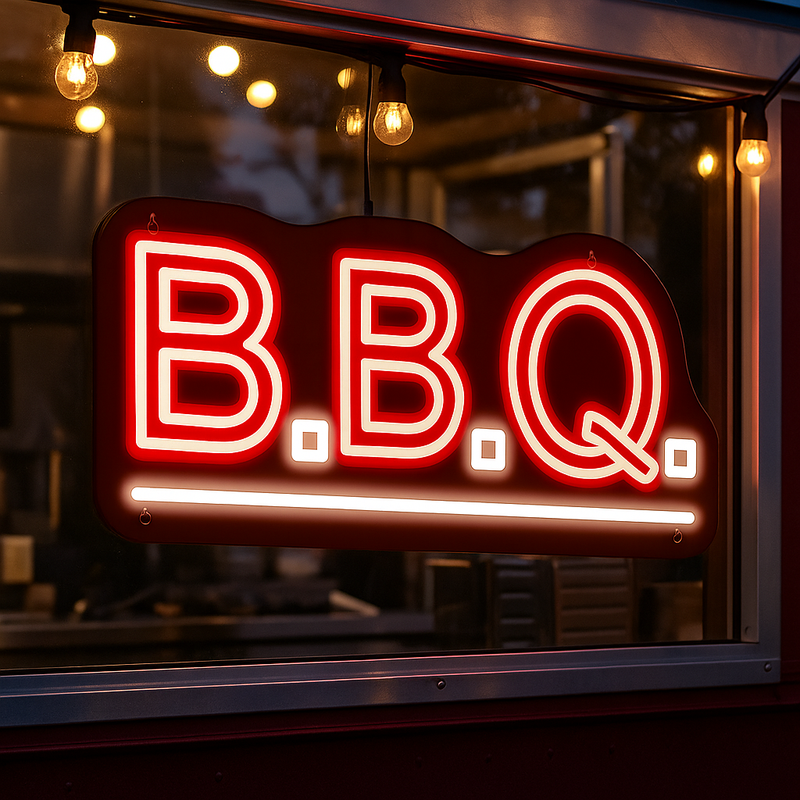 BBQ Ultra-Bright LED Sign with Remote (Neon-Style, LED Technology) - LED Gift Works