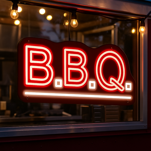 BBQ Ultra-Bright LED Sign with Remote (Neon-Style, LED Technology) - LED Gift Works
