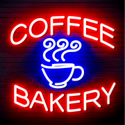 16" Coffee Bakery Shop Flex Silicone LED Sign (Neon-Style, LED Technology) - LED Gift Works