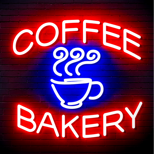 16" Coffee Bakery Shop Flex Silicone LED Sign (Neon-Style, LED Technology) - LED Gift Works