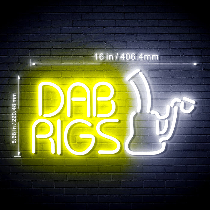Head Shop Dab Rigs Flex Silicone LED Sign (Neon-Style, LED Technology) - Way Up Gifts