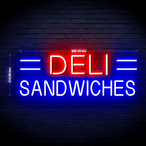 Deli Sandwiches Ultra-Bright LED Sign with Remote (Neon-Style, LED Technology) - Way Up Gifts