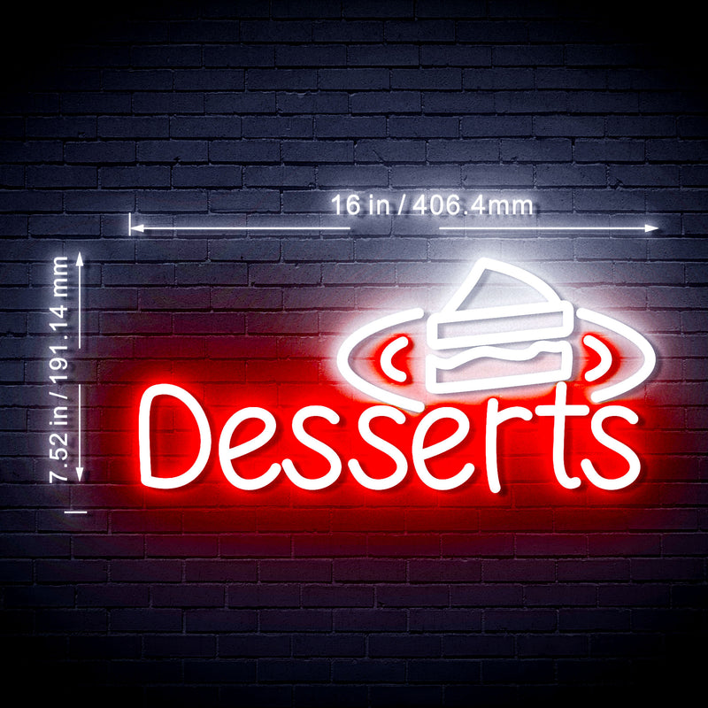 Desserts Flex Silicone LED Sign (Neon-Style, LED Technology) - LED Gift Works