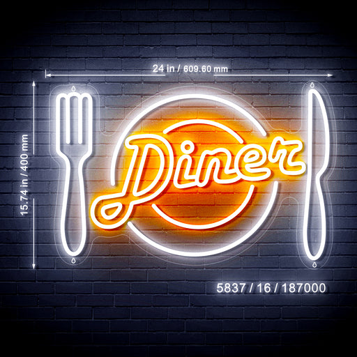 Diner Ultra-Bright LED Sign with Remote (Neon-Style, LED Technology) - Way Up Gifts