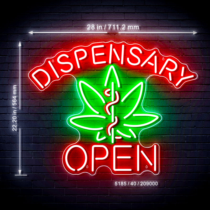 Open Medical Marijuana Dispensary Ultra-Bright LED Sign with Remote (Neon-Style, LED Technology) - LED Gift Works