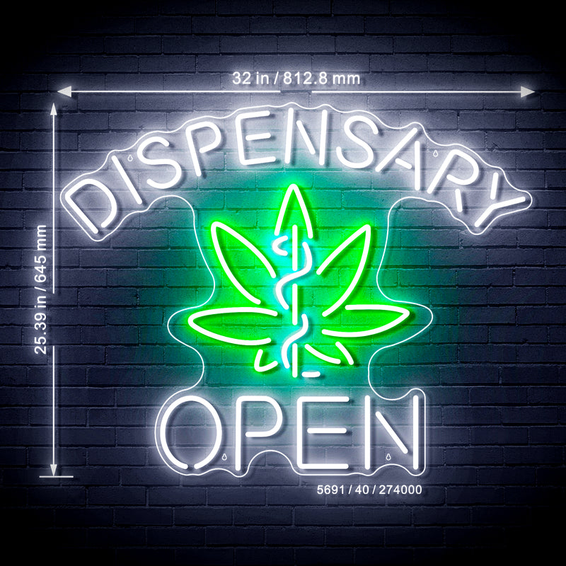 Open Medical Marijuana Dispensary Ultra-Bright LED Sign with Remote (Neon-Style, LED Technology) - LED Gift Works