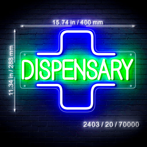 Marijuana Dispensary with Cross Flex Silicone LED Sign (Neon-Style, LED Technology) - Way Up Gifts
