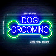 Dog Grooming Ultra-Bright LED Sign with Remote (Neon-Style, LED Technology) - LED Gift Works