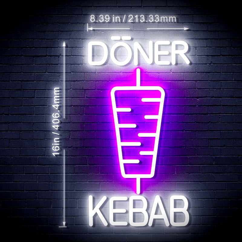 Doner Kebab Flex Silicone LED Sign (Neon-Style, LED Technology) - LED Gift Works