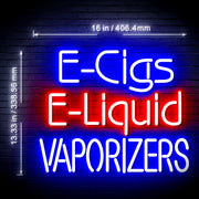 E-Cigs E-Liquid Vaporizers Flex Silicone LED Sign (Neon-Style, LED Technology) - LED Gift Works